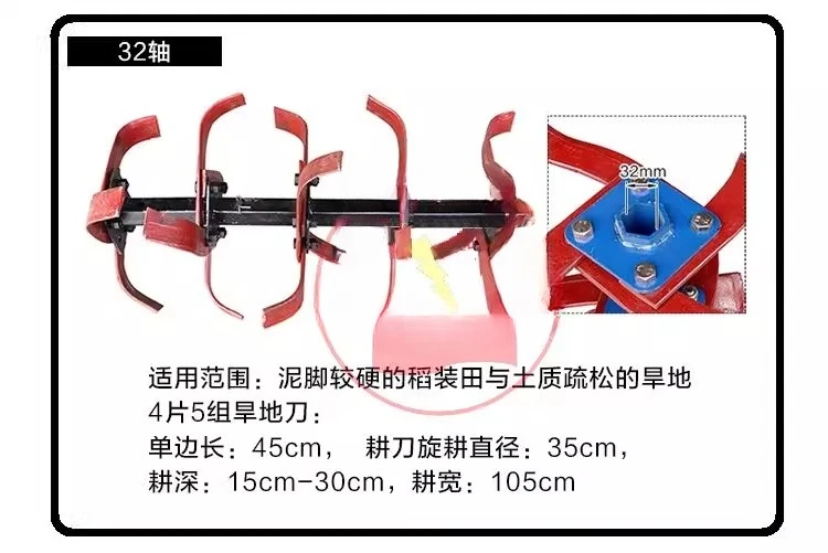 

Suitable for Micro-tiller Accessories, Air-cooled Diesel Micro-tiller/tool Accessories/dry Land Scimitar/dry LandKnife