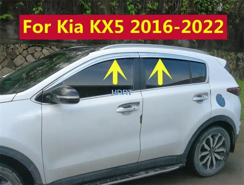 

Window Visor For Kia KX5 Sportage 2016-2022 Car Styling Window Deflector ABS Chrome Sun Guard Rain Vent Trim Cover Accessories