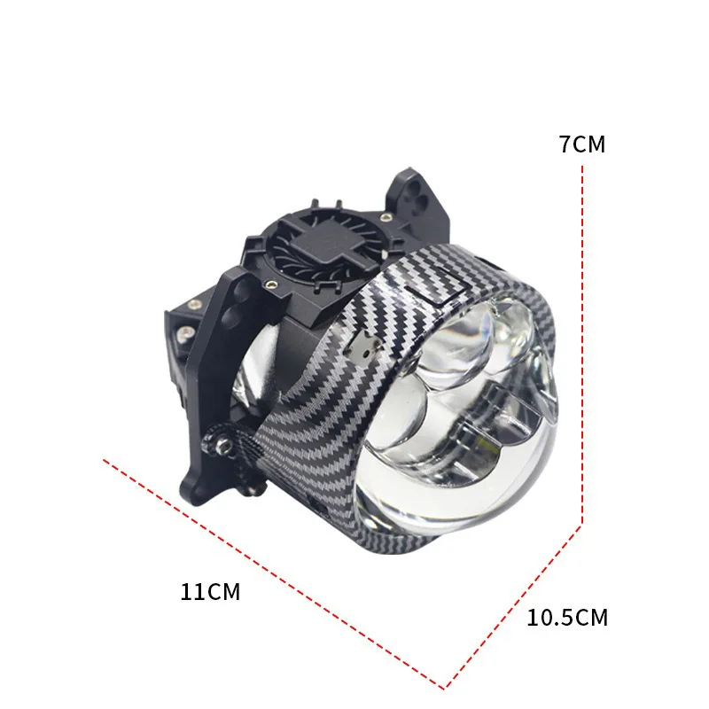 

Square 3 Inch Bi LED Laser Projector Lens Hi Lo Beam 12V 95W 6000K Car Light Retrofit Three Direct Shots