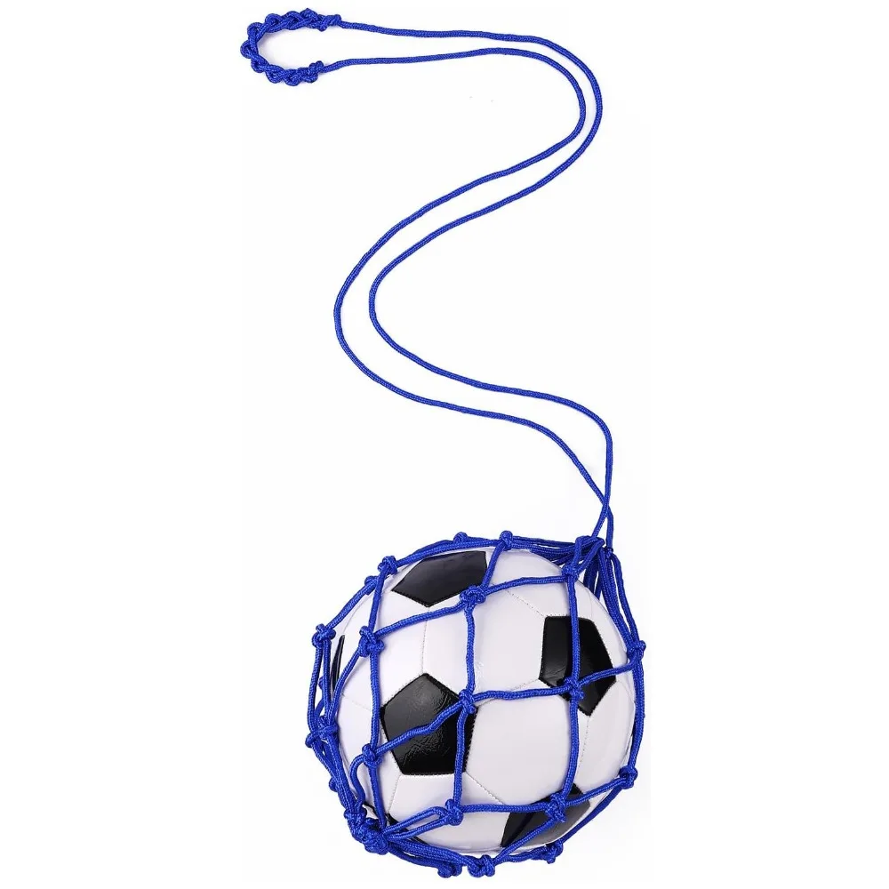 Youth Football Self Trainer Kick Net Pocket Professional Outdoor Sport Nylon Net Basketball Bag Solid Mesh Soccer Ball Carry Bag