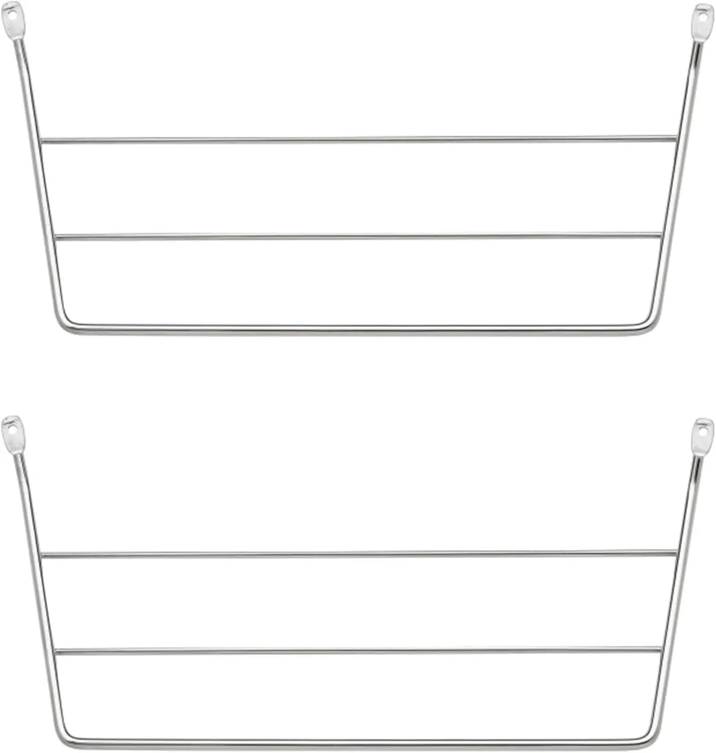 

Under Sink Towel Holder for Kitchen Bathroom Cabinets, Door Mount Wire Dish Rag Rack Hanger, 2 Pack Chrome