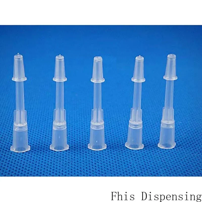 Plastic Tips Cap Syringe Dispensing Tip Cones Protective Sleeve Jacket Pack of 50