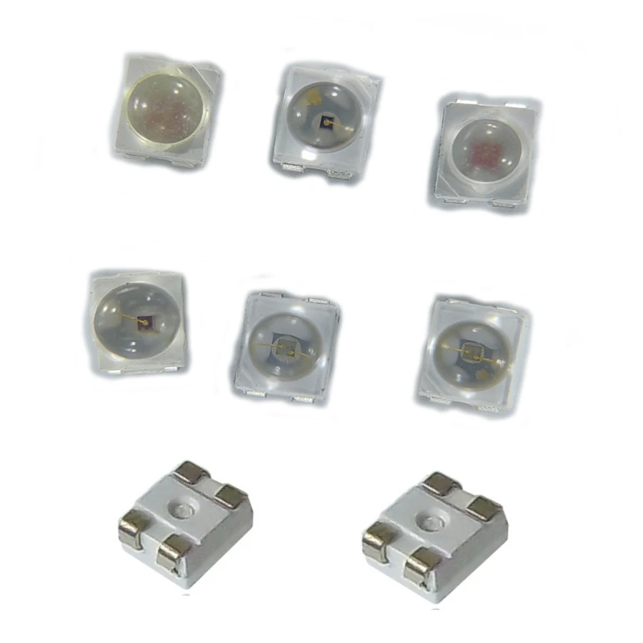 

50/100/200PCS SMD LED 3528 4Pin PLCC-4 Red/Yellow/Blue/Green Color With Len For Car-Lighting