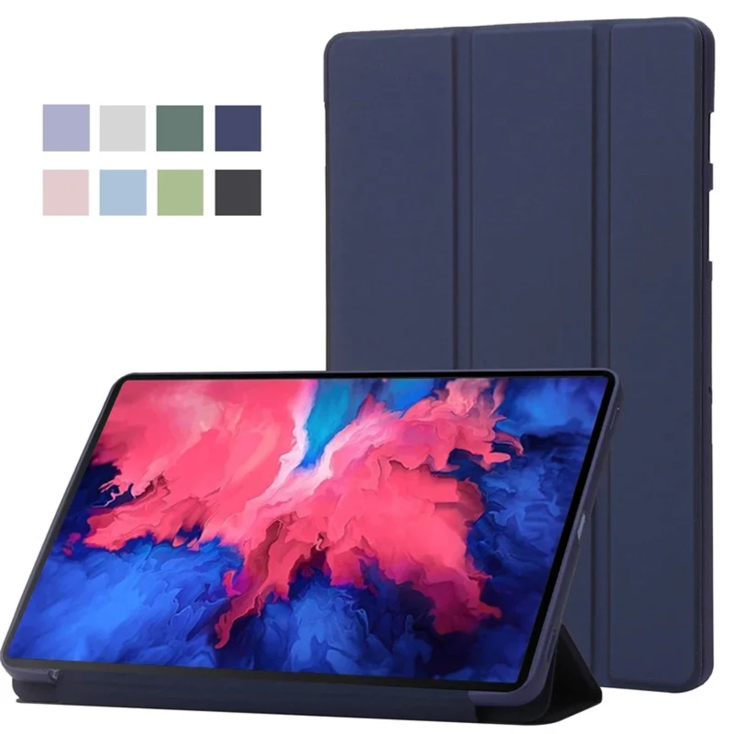 Elevate Your Style Game with this Luxurious, High-Quality Trifold PU Leather Tablet Case for Tab P11 Plus 11 inch, TB J616F J606