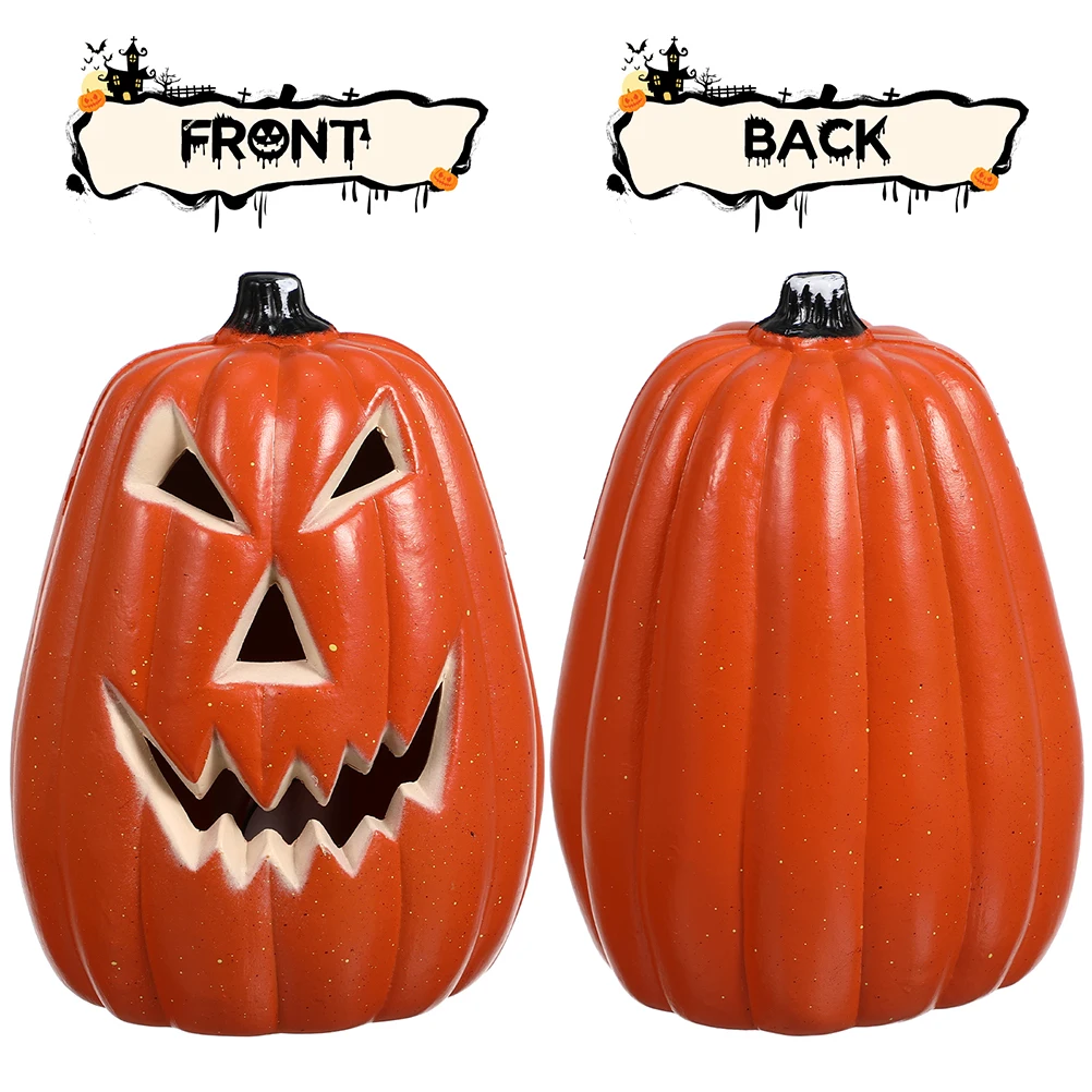 

2 Pcs Shape Pumpkin Lantern Skull Halloween Pumkin Decorate Light Prop Decorations Indoor