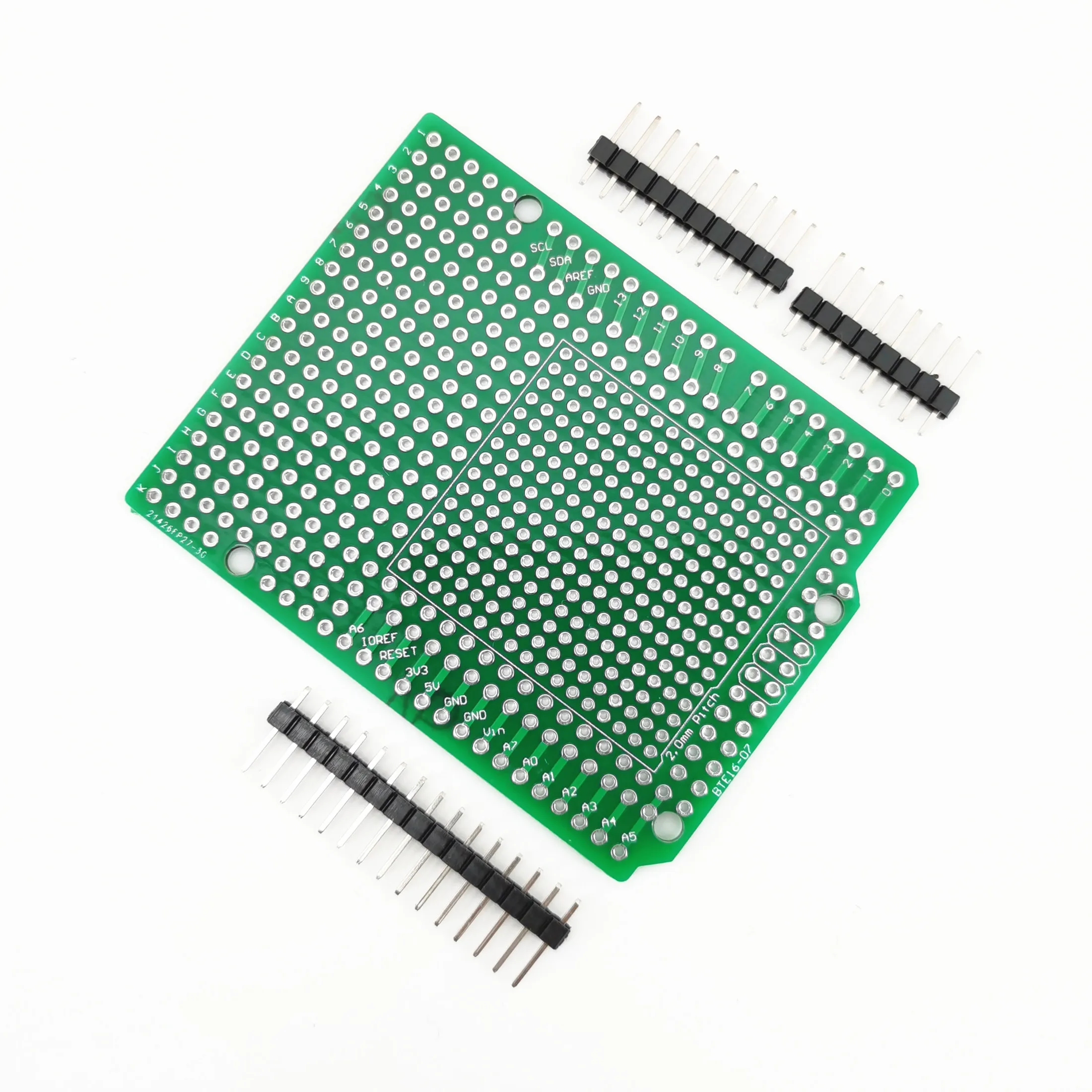 Combo 2mm + 2.54mm Pitch  Prototype PCB for ATMega328P UNO R3 Shield Board DIY