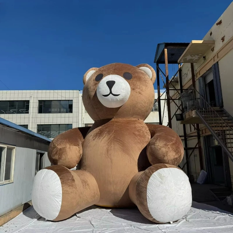 

Brown plush bear custom color size fuzzy inflatable mascot