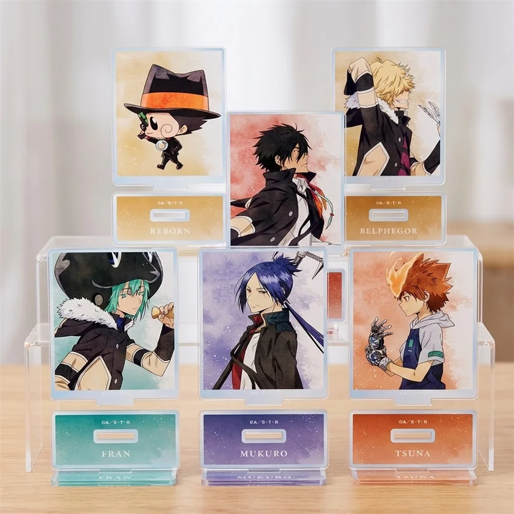 10CM Anime Katekyou Hitman Reborn Acrylic Keychain Stand Model Ornament Accessories Goods Christmas Gifts