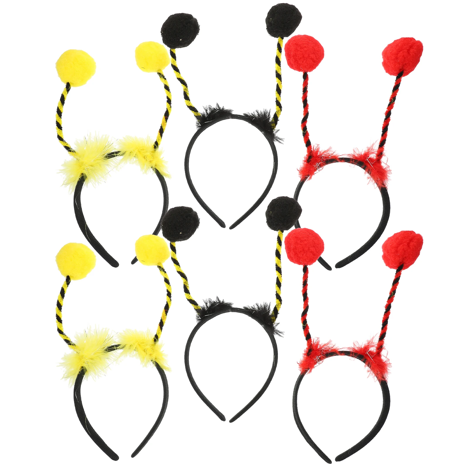 

6 Pcs Accessories Ball Antenna Child Antenna Headb Hair Children Headdress Bee Style Halloween Masquerade Props
