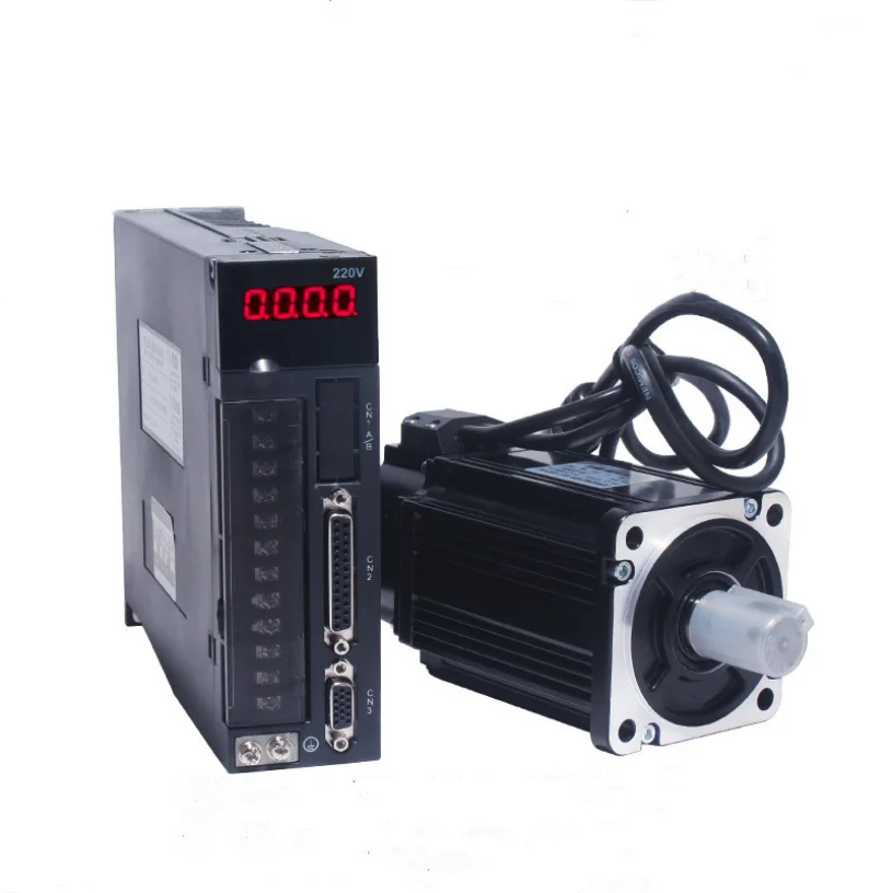 220V 750W 3000RPM 2.4N.M 90ST-M02430 Single Phase AC Servo Motor With  AASD-15A Drive and Cable