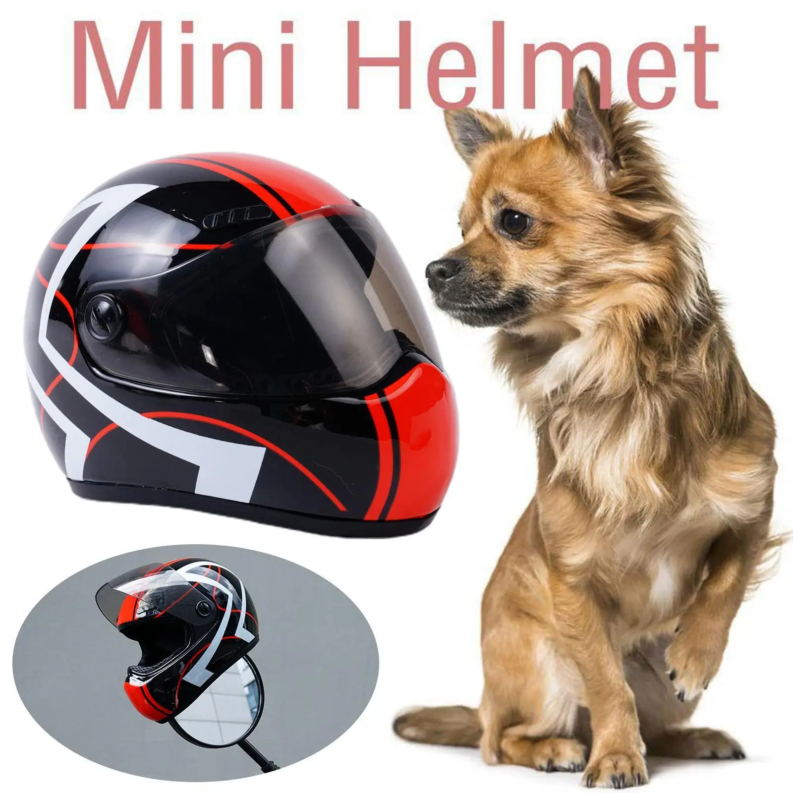 Cat Dog Mini Motorcycle Helmet Small  Head Protection Pet  Safety Helmet Photo Props   Motorcycle Accessories