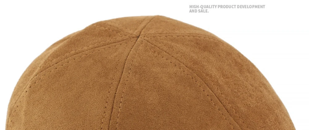 HT5028 Berets für Männer Frauen Künstler Maler Achteckige Baskenmütze Hut Einstellbare Ivy Flache Kappe Männlich Weiblich Herbst Winter Wildleder Baskenmütze Kappe – Detail 5
