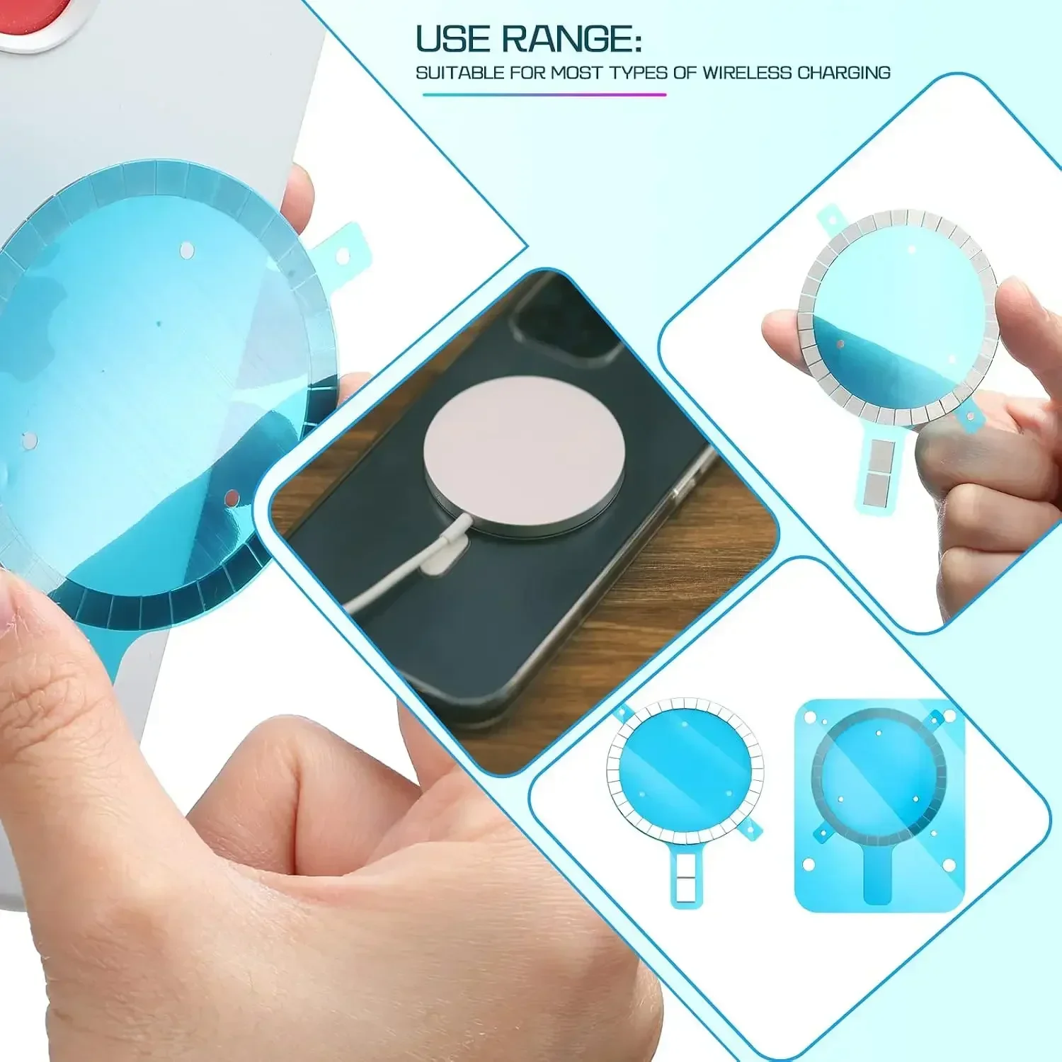 10-1PCS Strong Magnetic Ring Wireless Charging Magnet Circle Sticker Metal Magnet Plate Sheet for Magsafe IPhone 17 16 15