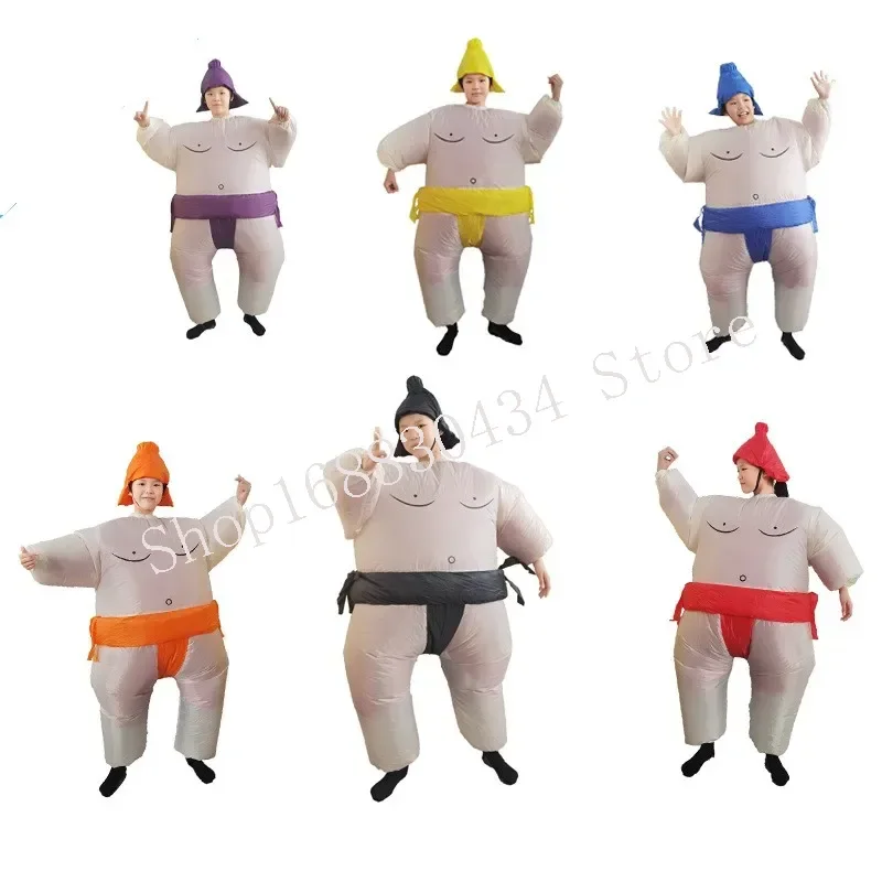 2023 New Sumo Wrestler Costume Inflatable Suit Blow Up Outfit Cosplay Party Dress for Kid and Adult