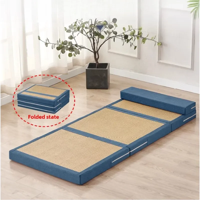 Folding Sponge Sleeping Mat Breathable Wear-Resistant Cane Mat Four Seasons Dormitory Mattress for Comfortable Sleep Mattress