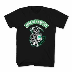 T-Shirt à manches courtes et col rond pour homme, estival et décontracté, 100% coton, ins of Anarchy, irlande, taille S-3XL