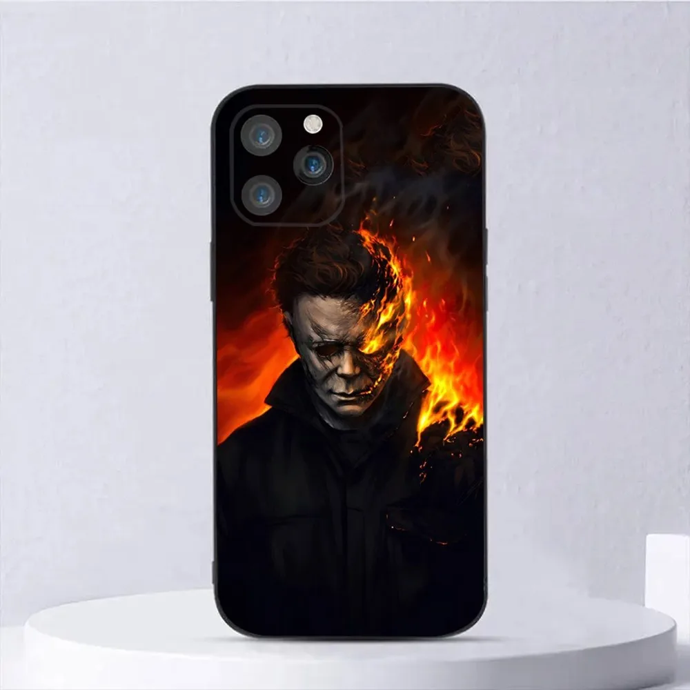 Michael Myers Horror H-Halloween  Phone Case For iPhone15,14,13,12,11,Pro,Max,Plus,Mini,X,XS,XR,8,7,6,S,Plus,SE Soft Black Case