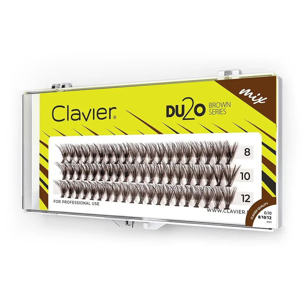 

Clavier New Brown DU2O Eyelashes Natural Cluster Lash 20D Individual DIY Eyelash 3D Effect Soft False Eyelashes