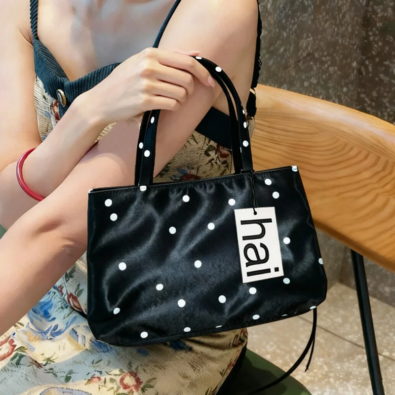 Women's Silk Satin Small Square Tote Bag - Solid Color Double Strap Versatile Underarm Fashion Handbag