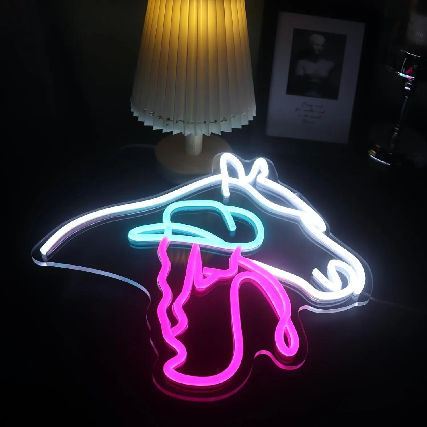 Horse Head Cowboy Hat Neon Sign Country Life LED Sign Artistic wall decoration for equestrian fields Farms Games Rooms Home Bar