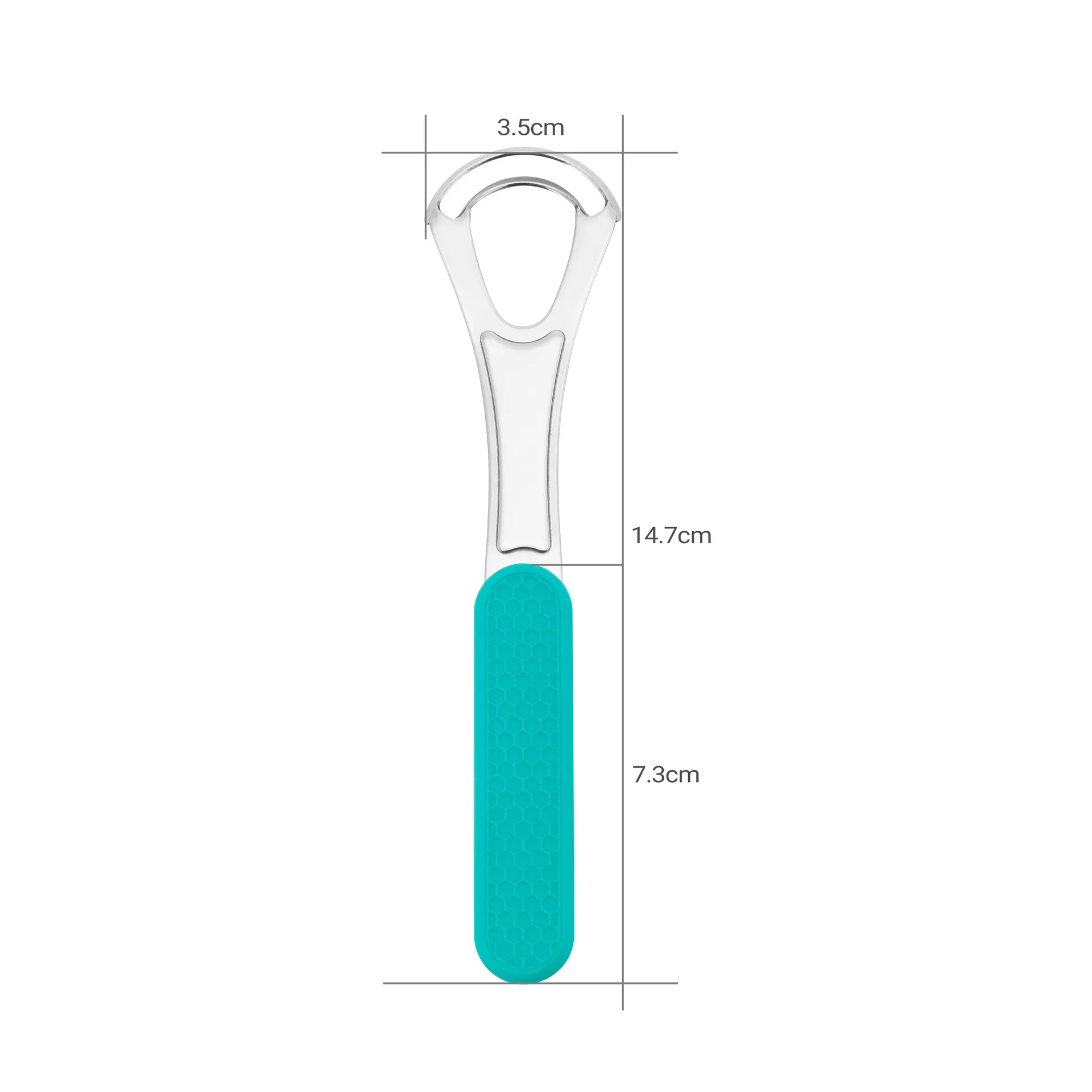 1pcs Stainless Steel Tongue Scrapers with Silicone Handle Dental Tongue Scraper Oral Care Cleaning Tool