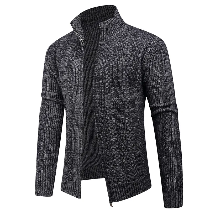 

Men's Zipper Cardigan Sweater Wool Blend Large Size Casual Comfortable Warm Winter Knittedwear Polyester Fiber Workwear Sle