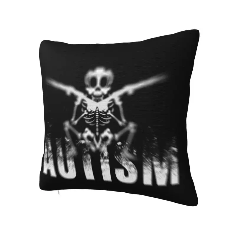 Aspergers Asd Autism Skeleton Meme Cushion Cover 55x55 cm Polyester Throw Pillow Case For Sofa Car Seat Home Decor Pillowslip