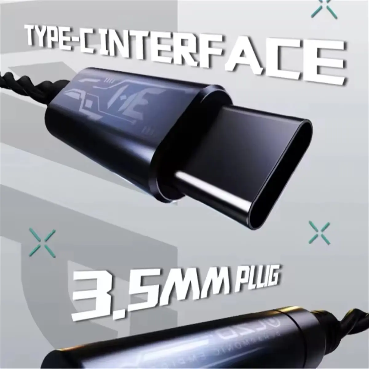 A32I Headphone Amplifier KT02F20 Chip Type-C to 3.5mm Plugs HIFI with High-Purity Silver-Plated Copper Wires Features