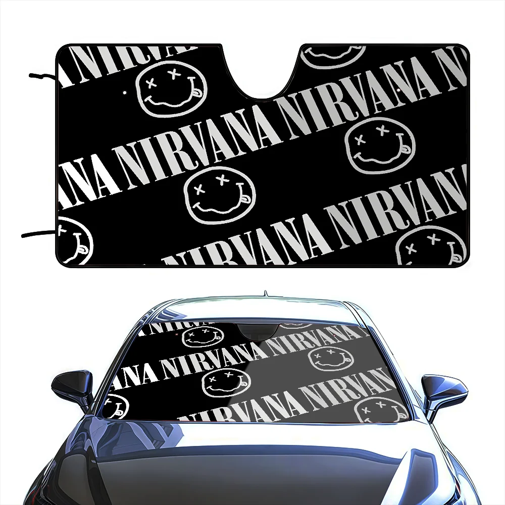 New album Band N-NirvanaS Cool Car SunShade Windshield Anti-UV Car Window Windscreen Cover Sun Shade Auto Visor
