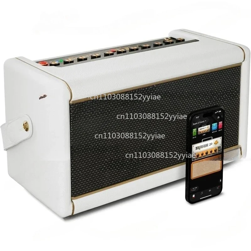 The New Mini Go Mini Portable Smart Electric Guitar Bluetooth Effect Speaker Has Built-in Recording and Is Rechargeable