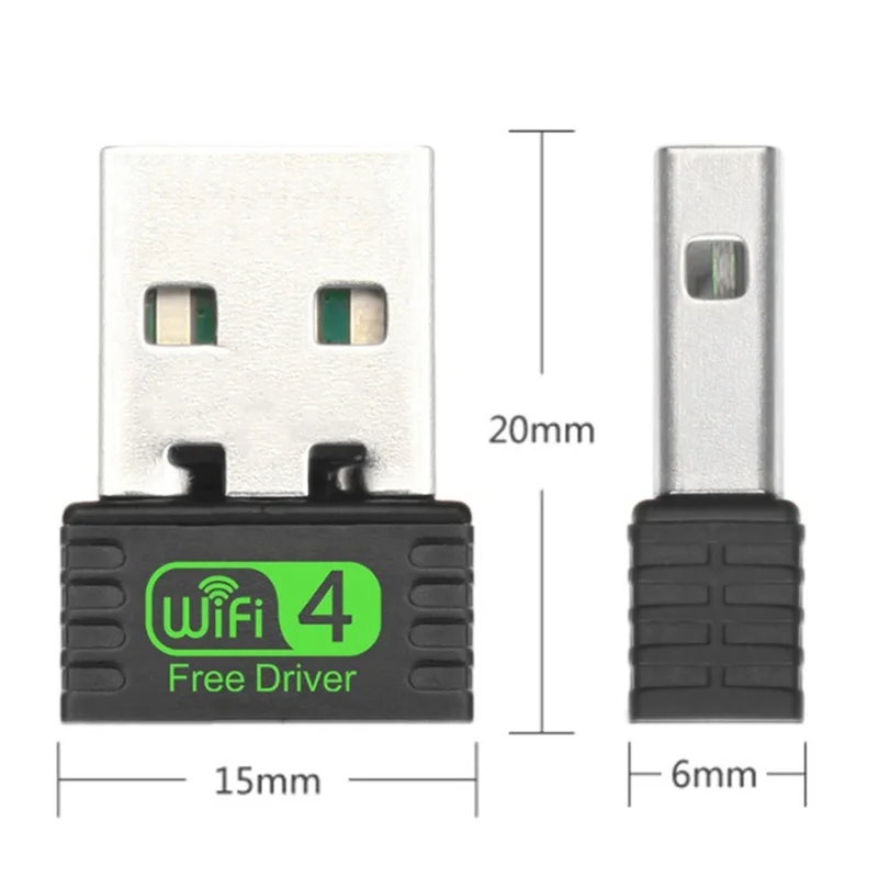 Ingenieuze-150Mbps USB Wifi Adapter Draadloos Netwerk Mini Dongle 2.4Ghz Signaalontvangst Plug & Play Voor PC Laptop Windows