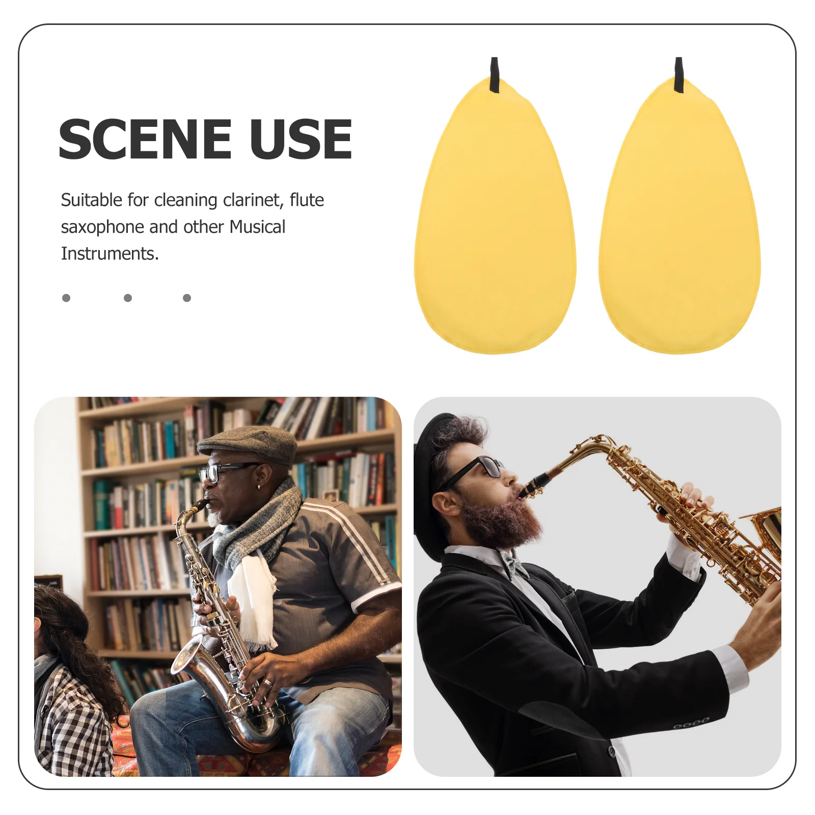 

3pcs Cleaning Cloth For Musical Instruments Microfiber Reusable For Clarinet Flute Saxophone Maintenance Tool Accessory