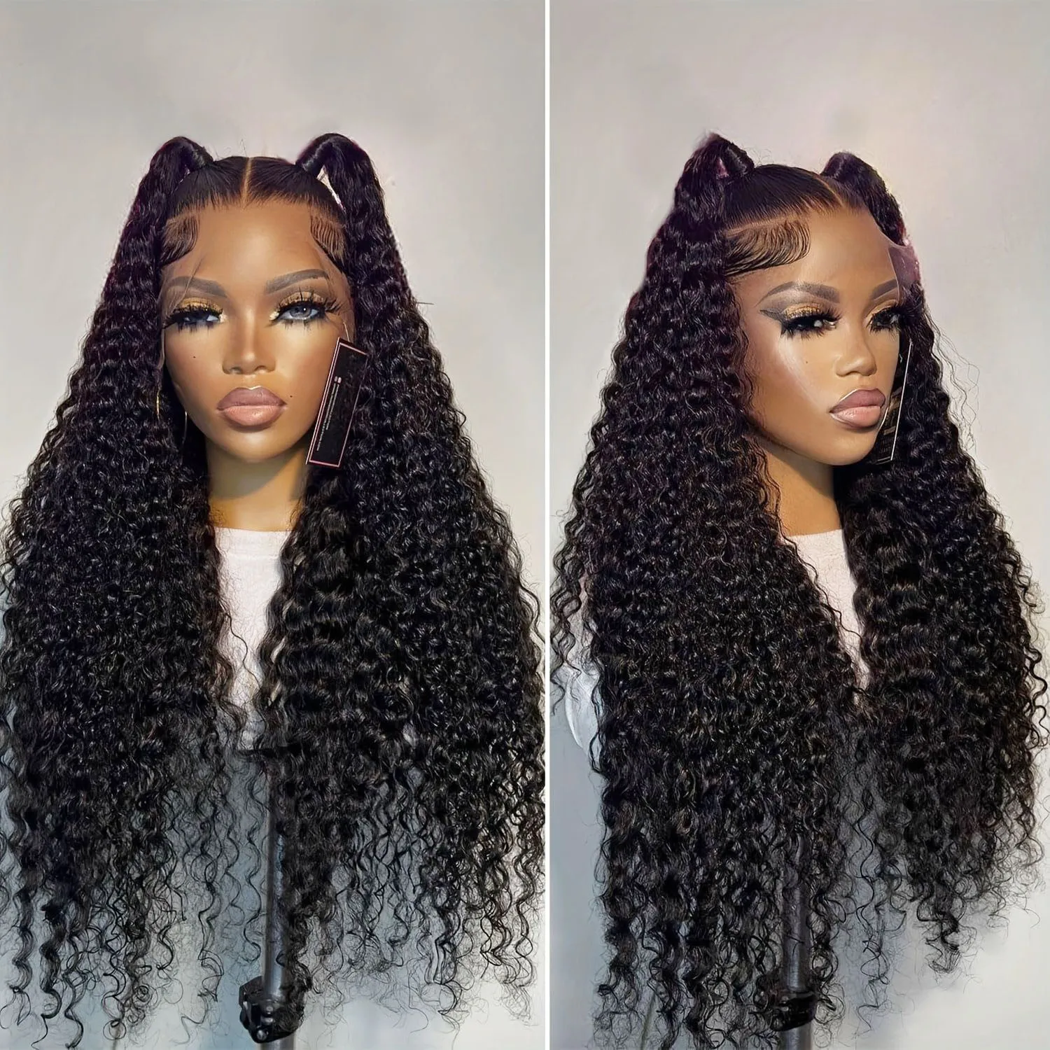 250 Density 30 Inch 360 Full Hd Lace Front Human Hair Wig Pre Plucked Glueless Wig 13X6 Deep Curly Wave Frontal Wig Human Hair