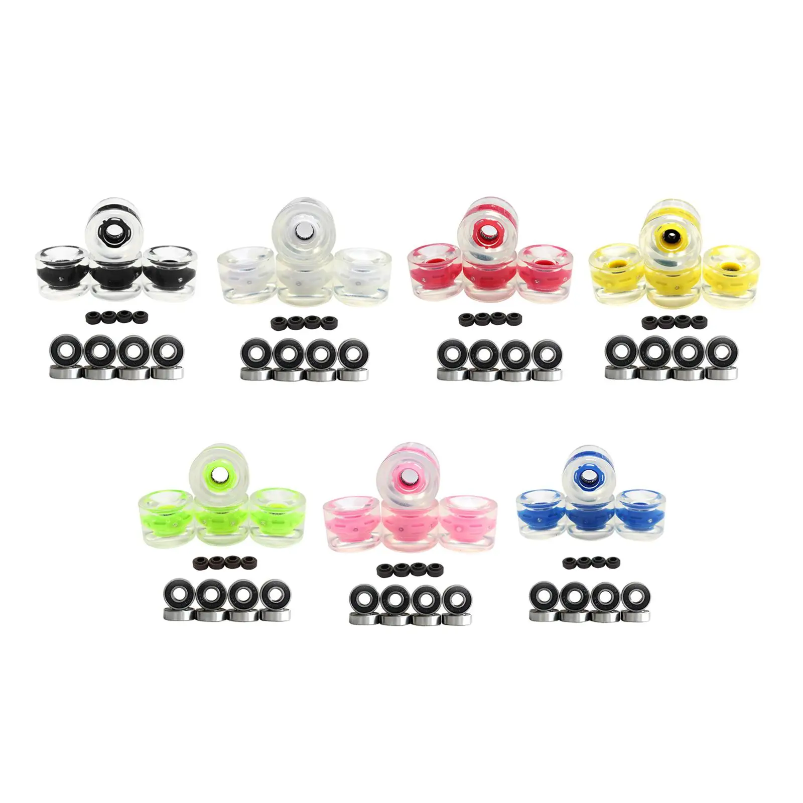 

4pcs/Set 70mm Light Up Flash Skateboard Longboard Wheels 78A w/Bearing Core