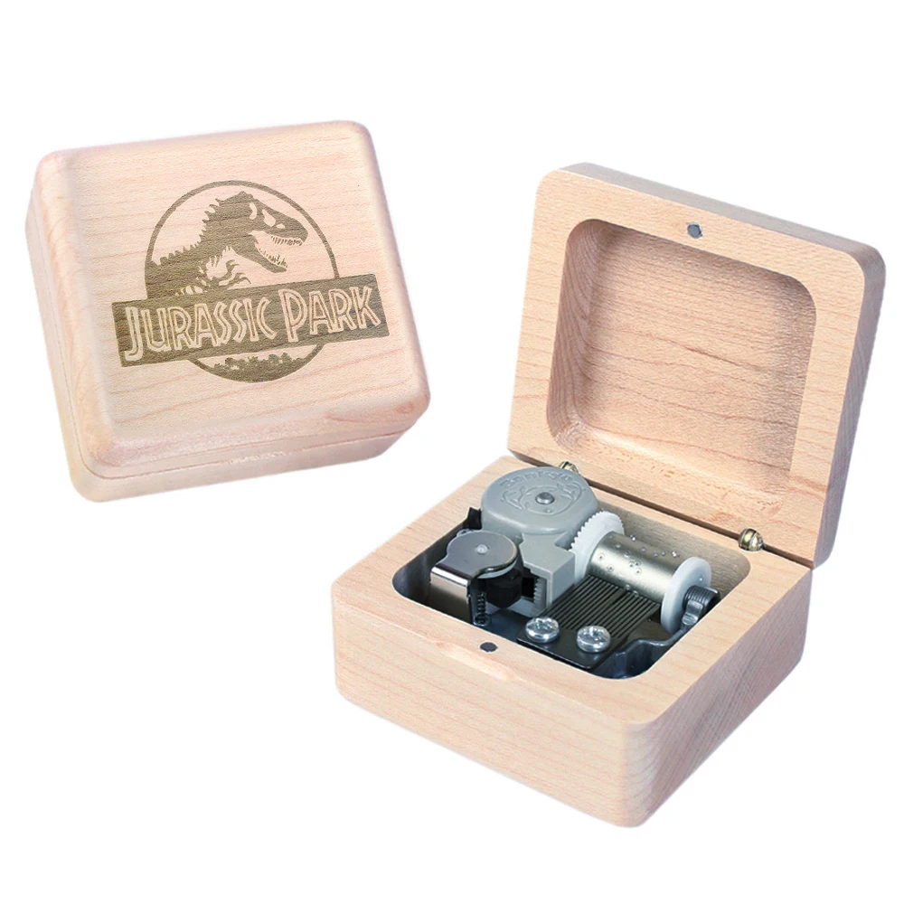 SOFTALK Solid Wood jurassic park anime Music Box Birthday, Christmas, Valentine's Day Gifts Gifts Sending girlfriends family