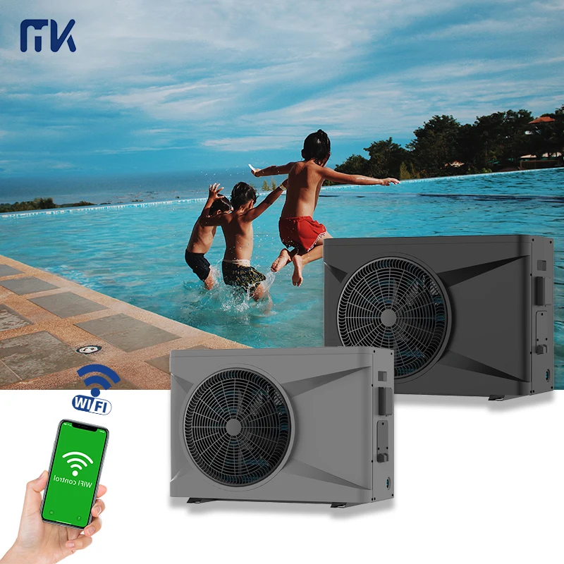 Heating Pump Pool Heater Pump 55kw Refrigerant Pool Fired Spa Water Heater High Efficiency Titanium Heat Exchanger WiFi Remote