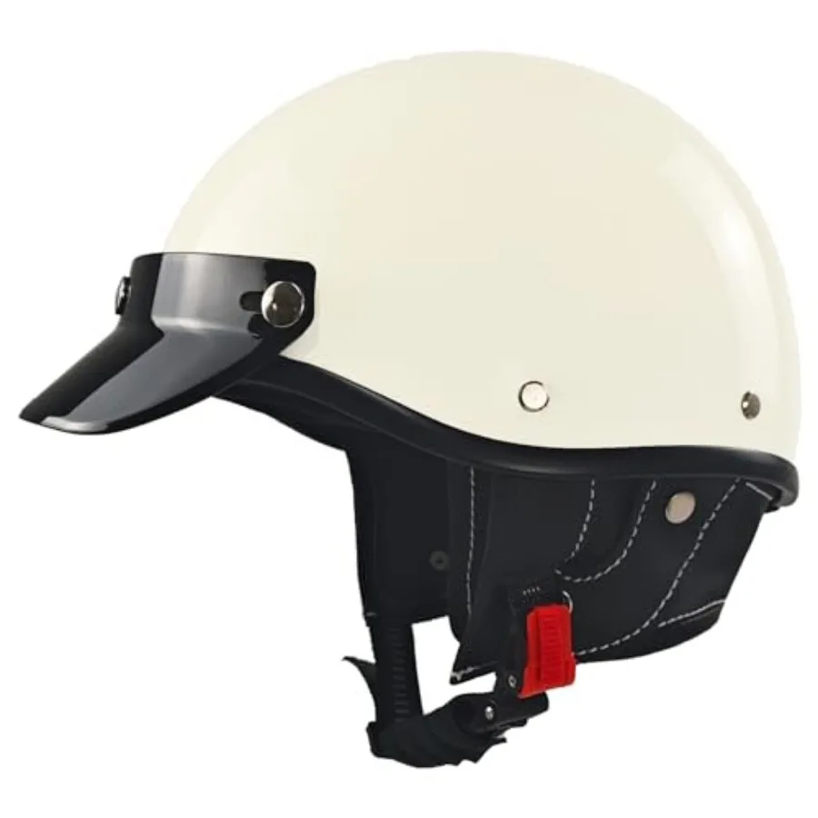 

Half Motorcycle Helmets Retro Open Face Half Shell Motocross Helmet for Cycling Motocross Cruiser Bike Scooter Chopper Men Wome