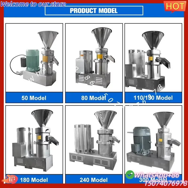 2026 Stainless Steel Almond Cashew Nut Grinder Colloid Mill Sesame Tahini Cocoa Beans Paste Grinding Sauce Making Machine