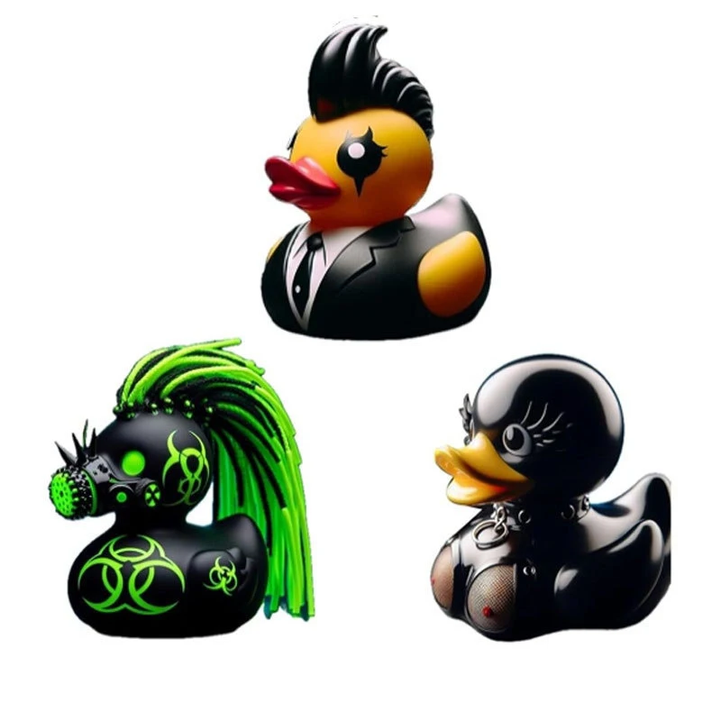 Duckieville Duck Satanic Duck Punk Duck Death Rock Duck Halloween Duck Resin Ornament