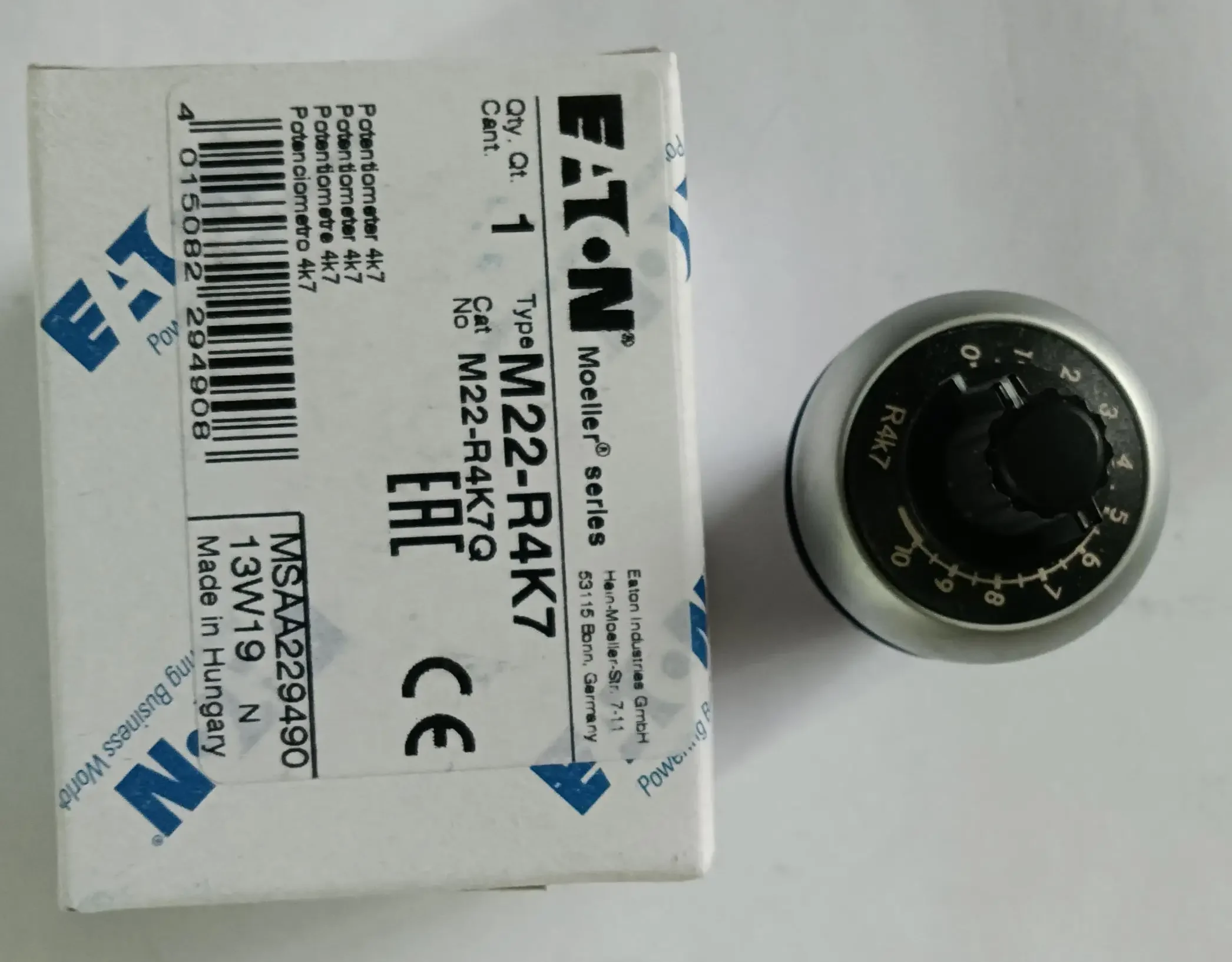 

New Original Eaton potentiometer knob switch M22-R1K M22-R4K7 M22-R10K M22-R47K M22-R100K M22-R470K