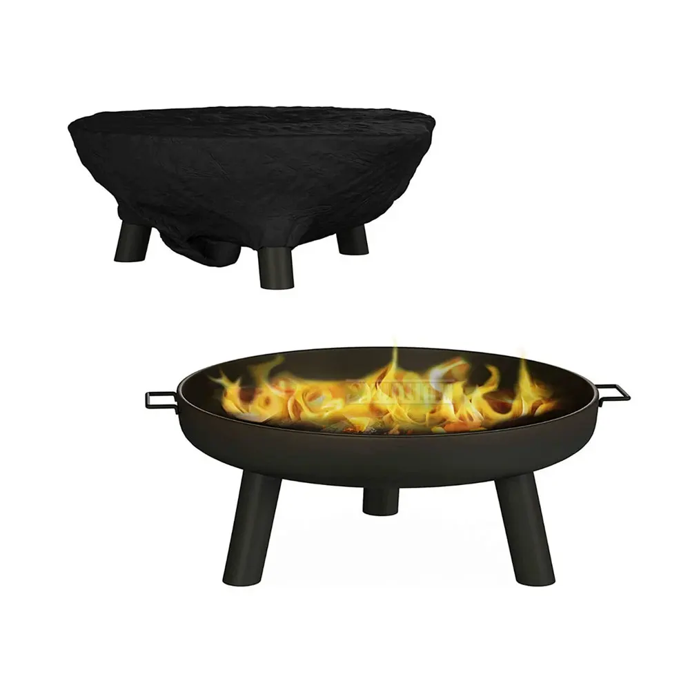 Garden Bonfire Fire Pit, Camping Round Fire Pit, Backyard and Large Yard Metal Fire Pit Outdoor