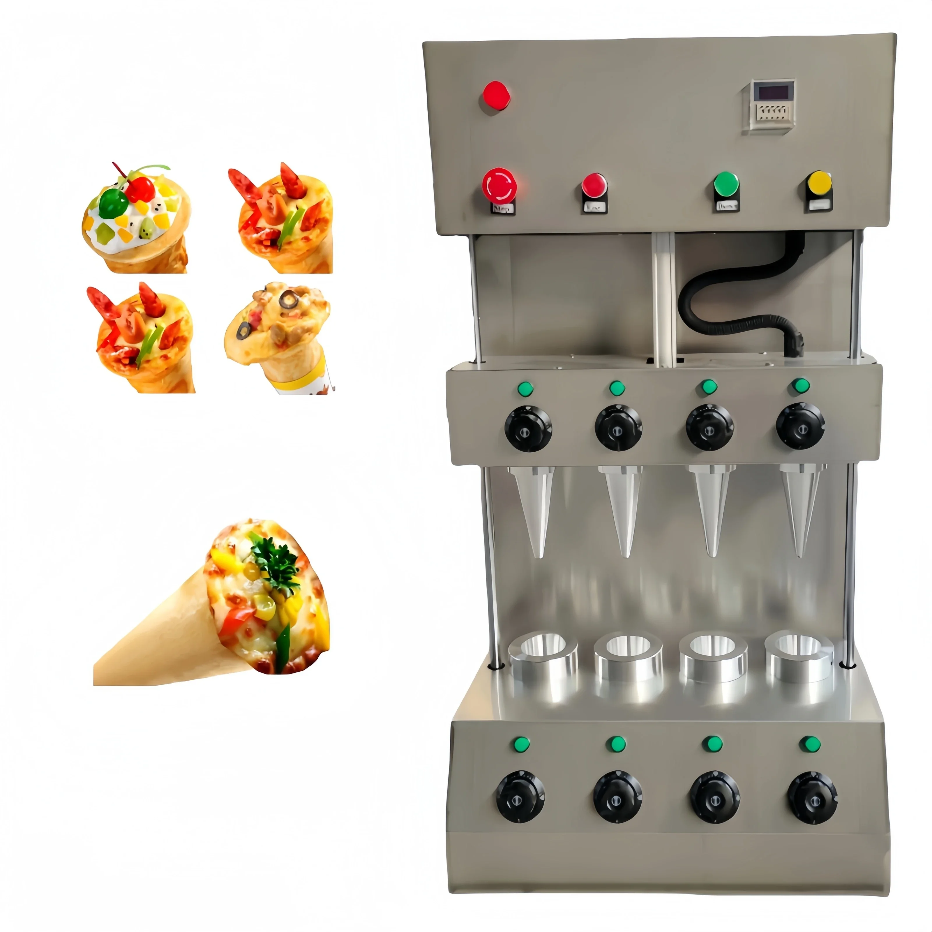 

Four Molds Pizza Waffle Cone Display Making Machine