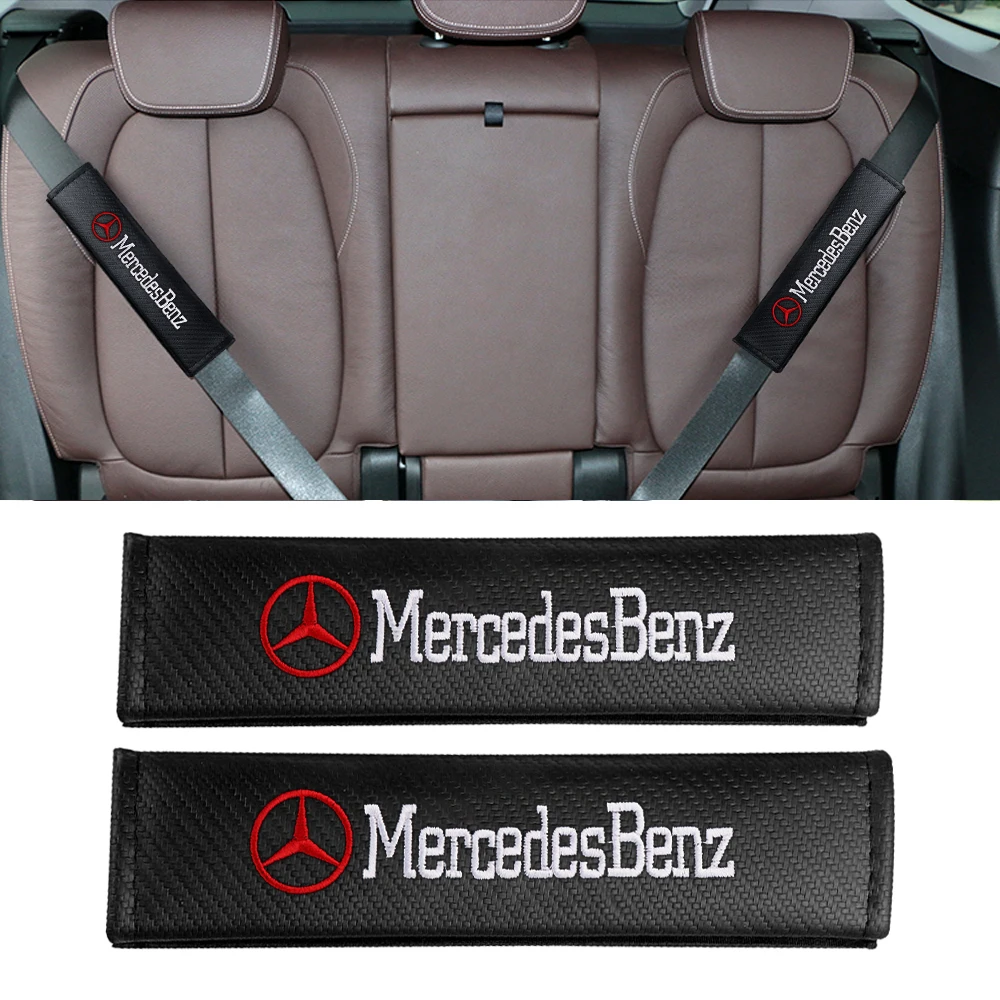 Наплечная подушка из углеродного волокна для ремня безопасности Mercedes benz A B C E G CLASS AMG W212 W213 W176 W205 W177 CLA GLK GLA