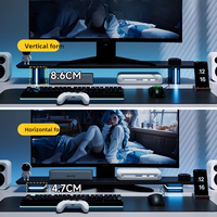 RGB Monitor Stand Ergonomic Computer Screen Elevator for Gaming Setup Adjustable Desktop Organizer Durable Office Desk Accessory