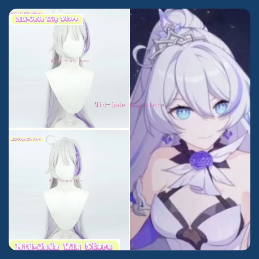 

Mid-jade Wig Honkai Impact 3rd Kiana Kaslana Cosplay Wig Anime Game Role-playing Halloween Party Costume Props Synthetic Hair