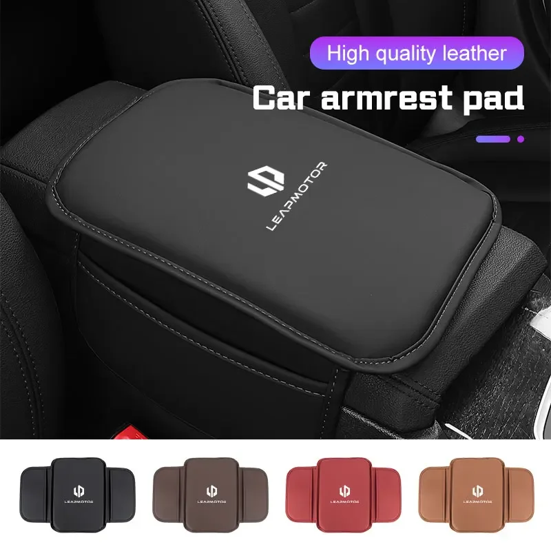 1Pc Car Center Console Armrest Box Protector Pad Microfiber Leather Arm Rest Cushion For Leapmotor B10 C10 C16 C11