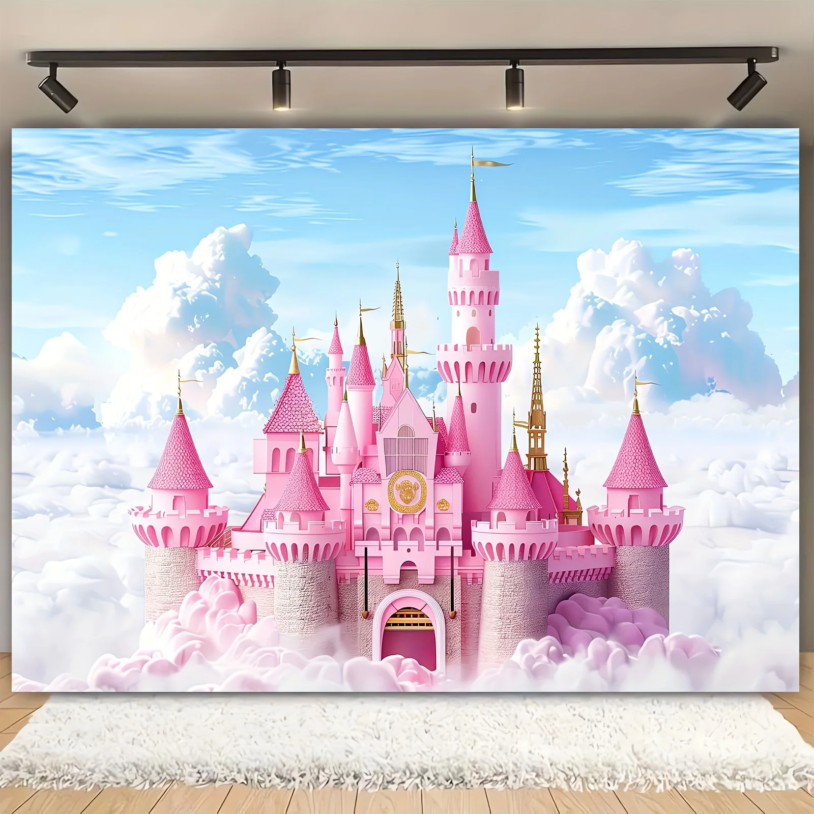 Fond de photo, photo de fond de fête d\'anniversaire Royal Pink replCastle Princess