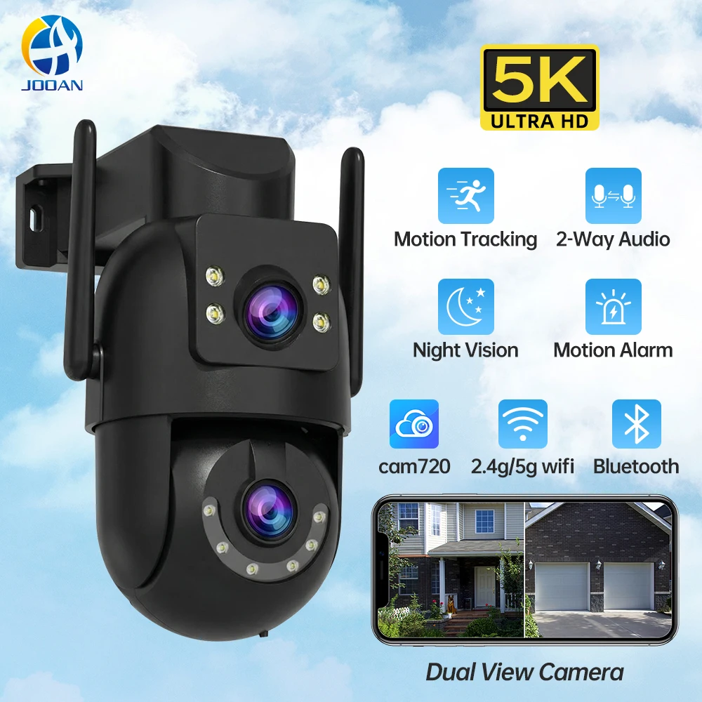 

Jooan 5K Wifi IP Camera Dual Lens Surveillance Camera Outdoor Auto Tracking Human Detection Night Vision CCTV Security Cameras