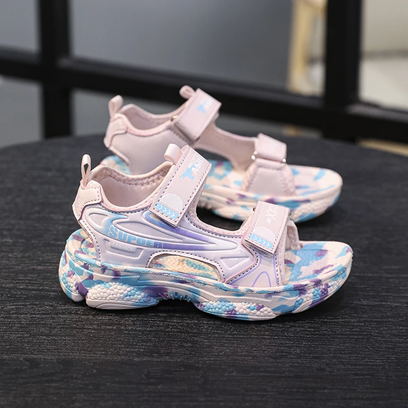 

Childrens Sandals for Kids Flat Breathable Non-slip Wear-resistant Trendy Comfortable Beach Shoes 2025 New Summer Sandals Girl