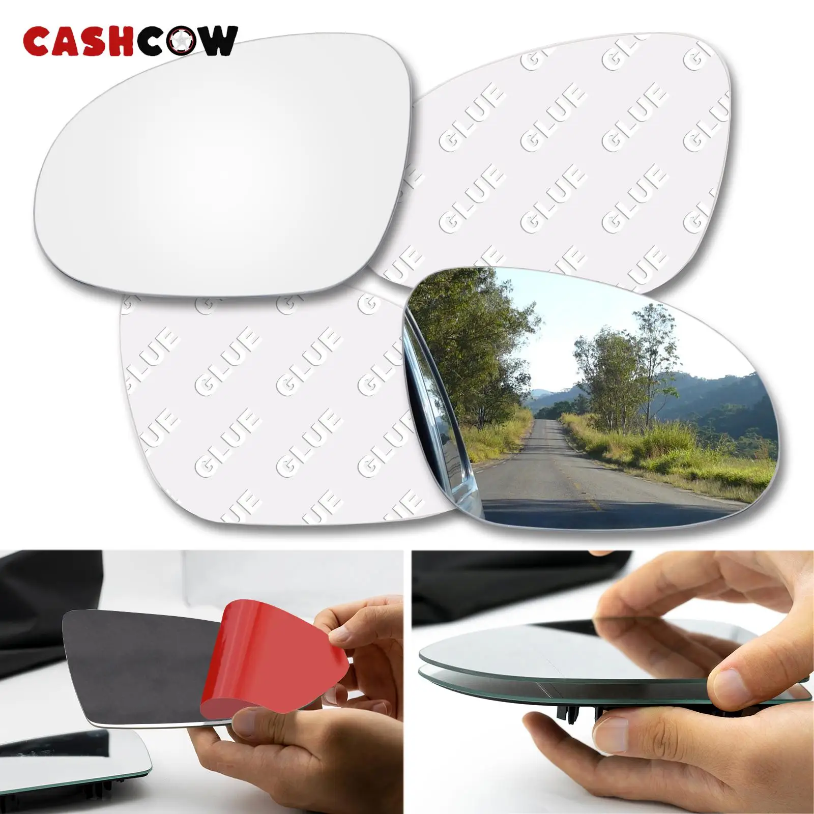 CASHCOW For VW Golf 5 Mk5 2003-2008 GTI Jetta Passat B6 2006-2010 Sharan Skoda Superb Left Right Door Side Wing Mirror Glass